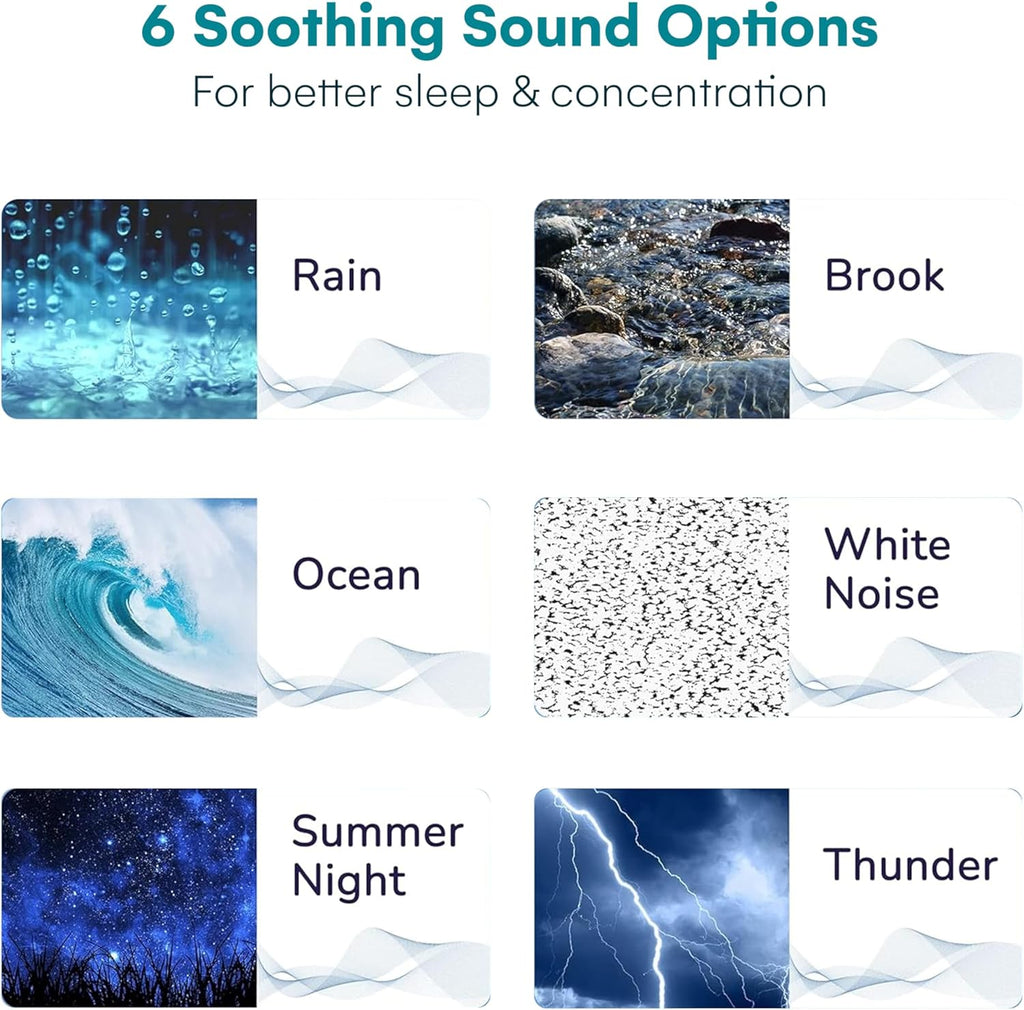Sleep Sound Machine, White Noise & Nature Sounds, Portable